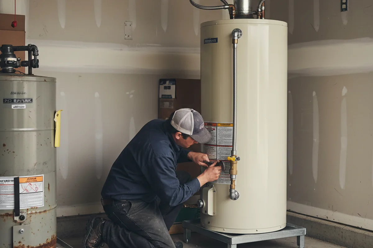 Water heater and shutoff valve replacement in Silver Springs